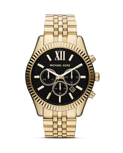 mens gold michael kors watch cheap|michael kors lexington men's watch.